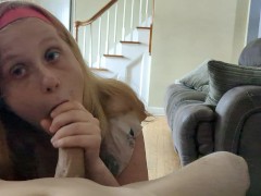 Makes me cum HARD with flawless blowjob and tittyfuck combo