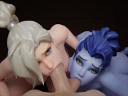 Preview 1 of Mercy And Widowmaker Tag Teaming Your Big Dick