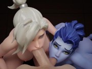 Preview 3 of Mercy And Widowmaker Tag Teaming Your Big Dick
