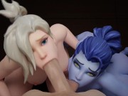 Preview 6 of Mercy And Widowmaker Tag Teaming Your Big Dick