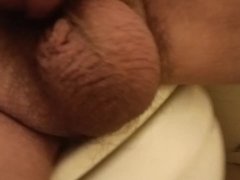 Small Cock FAP playing with balls.