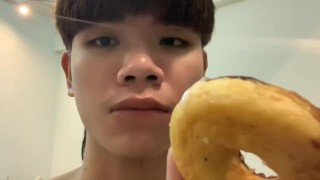 Thai Boy Made Dunkin Add Cum On Top