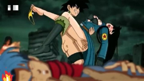 Goku black pounds Mai after defeating Trunks!