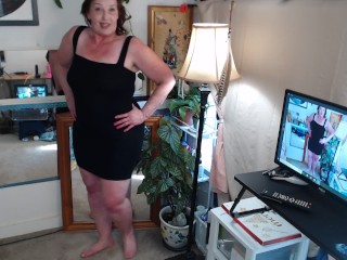 996 Sexy and Fun DawnSkye is Modeling her Summer Dresses, Nude Underneath.