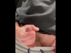 Daddy masturbate in the bath with clothes on