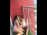Preview 1 of My best friend masturbates me for breakfast on the balcony of my apartment.