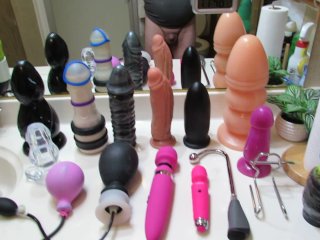 anal toys, toy collection, huge dildo, ass openers
