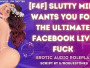 Preview 4 of [F4F] Fame Hungry MILF Makes You Cum On Her Dildo Live On Facebook | ASMR Audio Roleplay Lesbian WLW