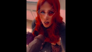 RedHead Trans Smoking and Riding BBC