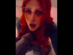 RedHead Trans Smoking and Riding BBC