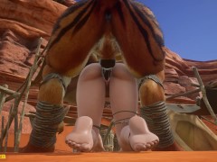 Savage woman fucks a tiger