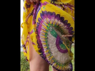 Shameless mom peeing infront of the camera for fun