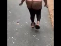 Taking a walk at the park