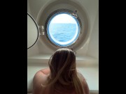 Preview 1 of Blonde Pawg gets deep dick on a cruise ship