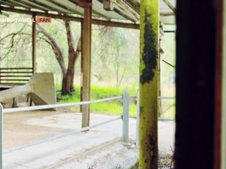 Sam Brownell uses Koby Falks ass in a hidden shed in public