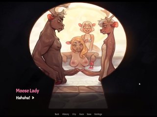 big tits, naked, cocks touching, hentai game
