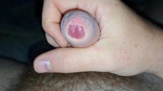 Uncut dick ruined messy orgasm