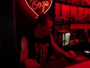 Preview 1 of Picked up a young bartender in a club and fucked him without a condom in the back room -72
