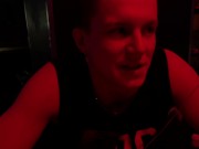 Preview 2 of Picked up a young bartender in a club and fucked him without a condom in the back room -72