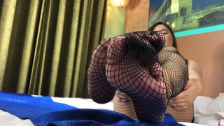 Derek Yu TV Sharinami 用乳液恋物癖玩她的脚