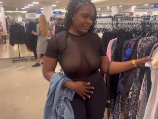 flashing, exclusive, black, big boobs