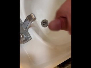 Nuting in public bathroom
