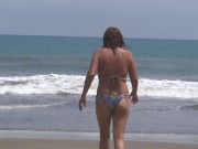 Preview 3 of The beach excites me too much and I always end up having sex with strangers, I love the dick