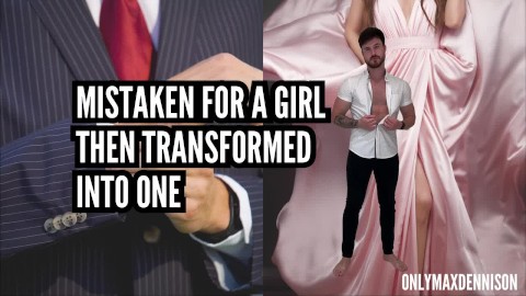 Gender transformation - Mistaken for a girl then transformed into one