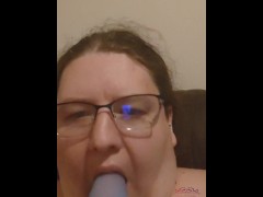 Wet and messy monster blow job