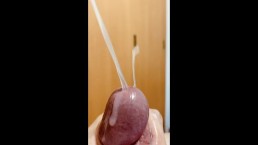 Close-up masturbation | A moaning guy jerks his huge oiled-cock followed by a massive CUM!