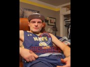 Preview 3 of Justa9er Huge Bulge in Navy Basketball Shorts