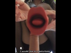 Twitterのフォロワーさんへ送るストッキングを履きながら、別のフォロワーさんからプレゼントして頂いた唇バイブで初体験オナニー - Screenshot 2 of 16 - Mature Woman