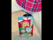 Preview 2 of Peeing in a box of lucky charms
