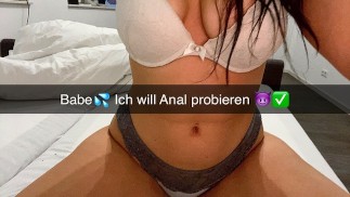 Boyfriend cheats on his girlfriend on snapchat with her best friend and creampied her in the ass