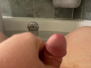 exclusive, bathtub, cumshot, masturbation