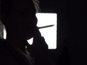 Preview 6 of Shadow play while I light a cigarette. Alternative video, by long blonde hair girl