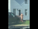 REALLY CAUGHT NEIGHBORS WIFE NAKED OUTSIDE AND TOOK THE RISK BEFORE GOING BCK IN TO HER HUSBAND !