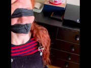Preview 1 of Thief cums in the mouth and pussy of this redhead teen