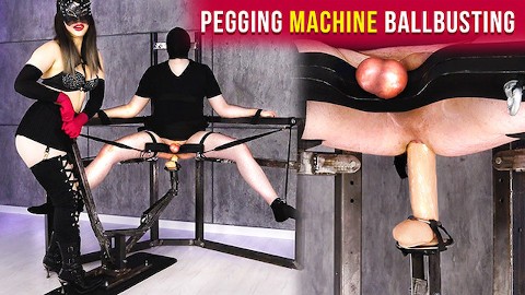 Pegging neukmachine en hard ballbusten - Strapon Femdom | Tijdperk