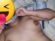 Preview 5 of Huge cumshot on Mexican chichis