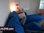 Preview 5 of Babe chatting naked in open robe on couch about mental health and therapy and sex - Lelu Love