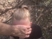 Preview 1 of Public creampie on a hiking trail