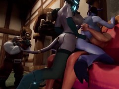 Porn Photoshoot Threesome with a Futa Draenei | Warcraft Porn Parody