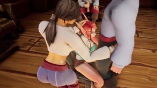 Roodharige elf wordt genaaid voor Pirates Warcraft porno parodie korte clip