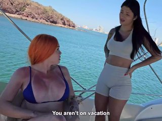My transgender boss invites me on a yacht ride and convinces me to Fuck Outdoors screenshot number 2