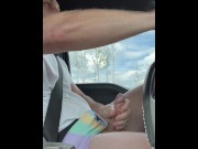 Preview 2 of Huge cumshot in the car