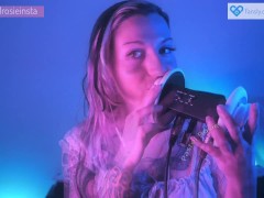 SFW ASMR Aggressive Ear Eating - PASTEL ROSIE Deeper Tingles Tongue Fetish - Sexy Egirl Wet Sounds