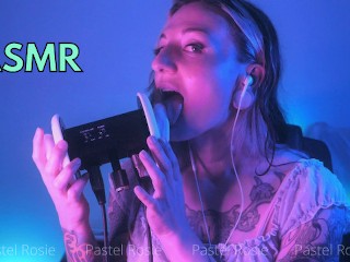 SFW ASMR Aggressive Ear Eating - PASTEL ROSIE Deeper Tingles Tongue Fetish - Sexy Egirl Wet Sounds