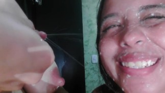 leche en la cara de mi amiga