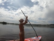 Preview 5 of Naked gymnastics on the sup board